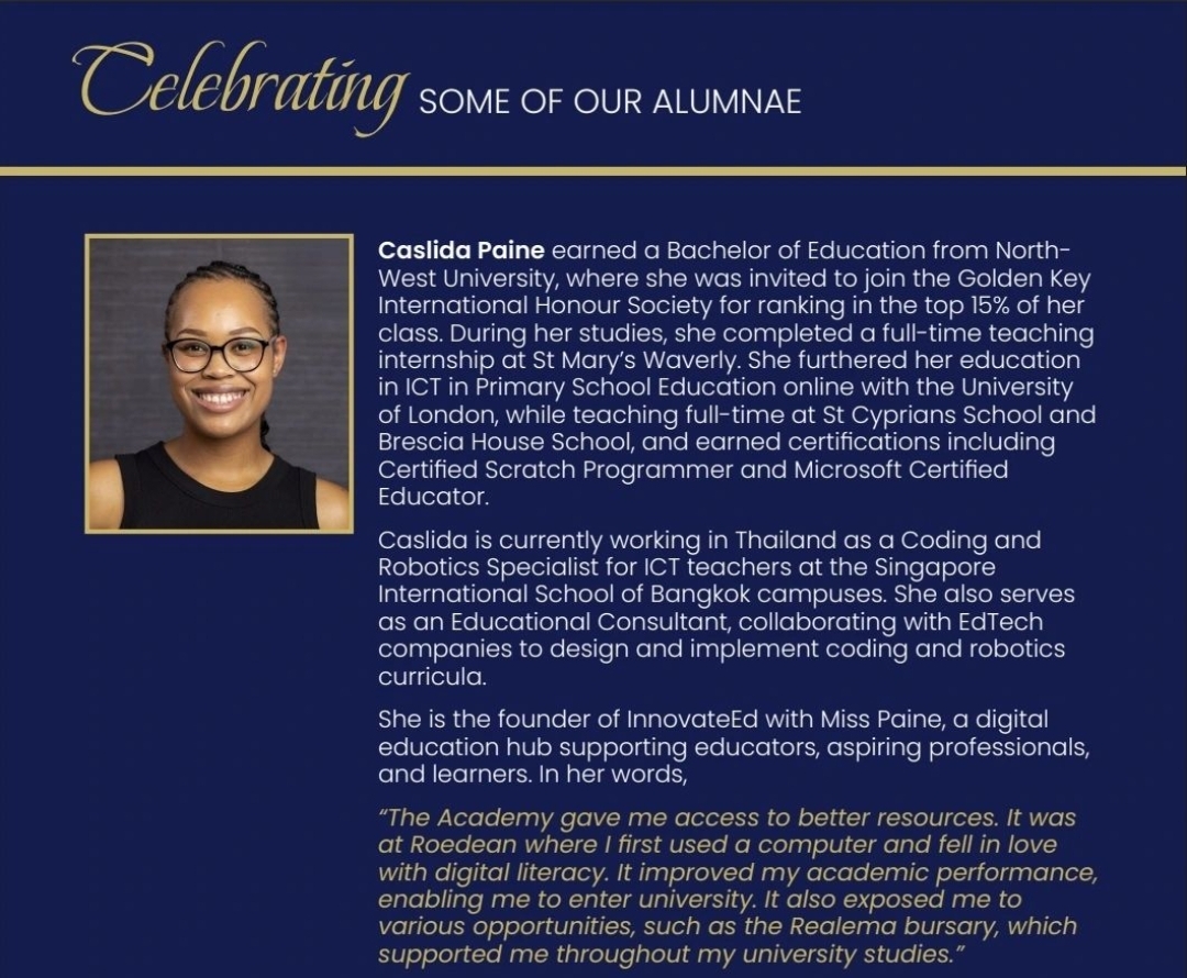Roedean Academy Alumnae Newsletter